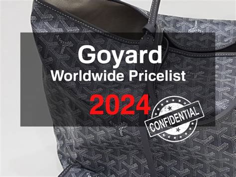 goyard level|goyard price list.